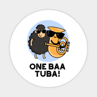 One Baa Tuba Funny Music Sheep Pun Magnet